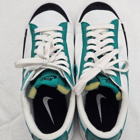 Size 7 - Nike Blazer Low '77 White Dark Green Aqua Black - D07394-991 Leather - Picture 11 of 11